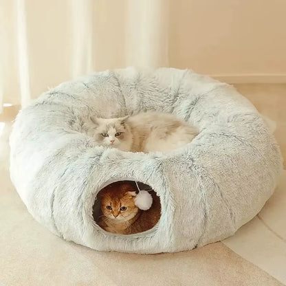 2 In 1 Round Cat Tunnel Bed