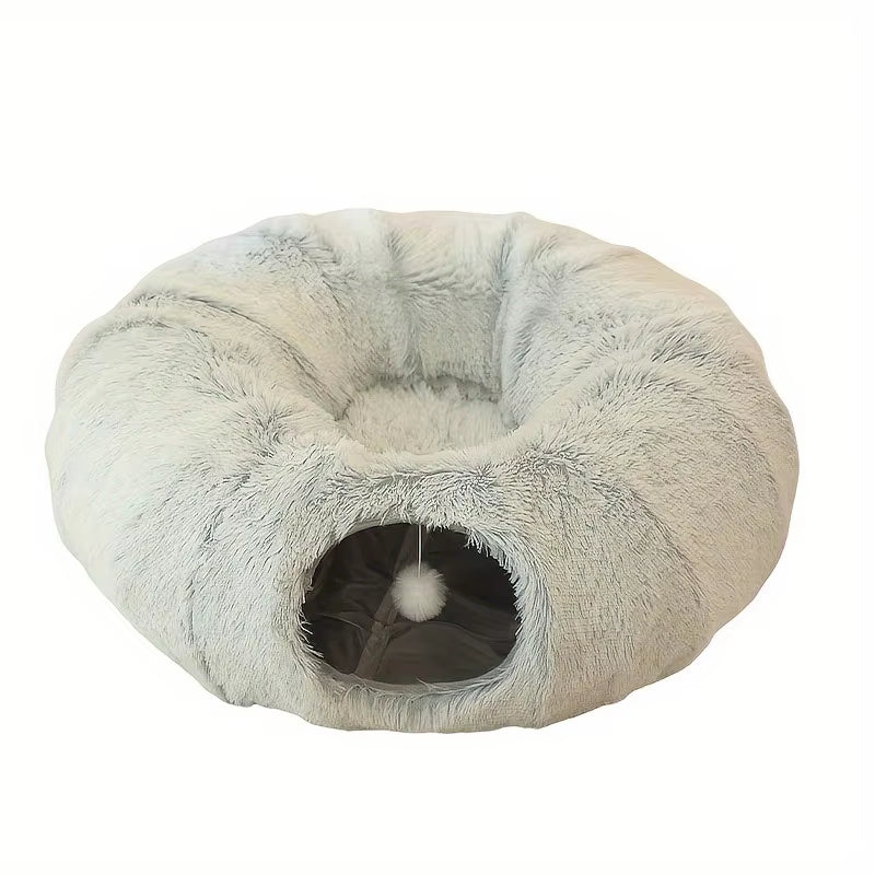 2 In 1 Round Cat Tunnel Bed